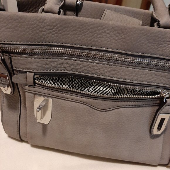 Rebecca Minkoff Crosby Nubuck Satchel Tote *EUC* - Picture 5 of 11